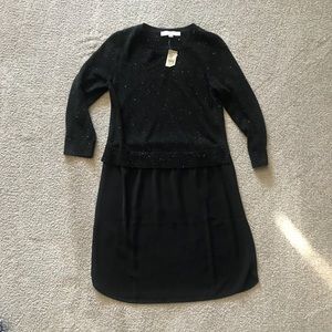 Loft Black Sweater Dress Sz SP